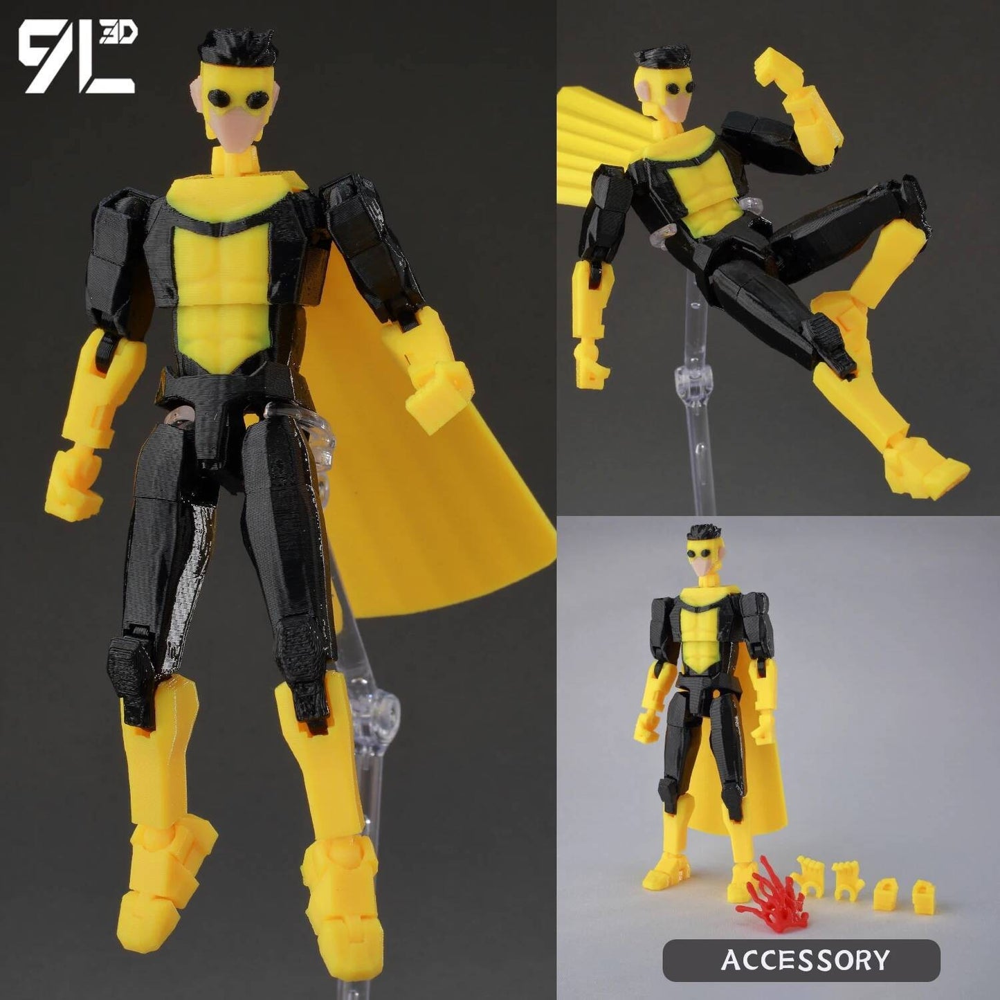 9L3D Sortudo 13 Invencível Menino Conquistador? Boneco de Ação Omni Impresso em 3D Modelo de Anime Articulado Colecionável Brinquedo Presente Fã