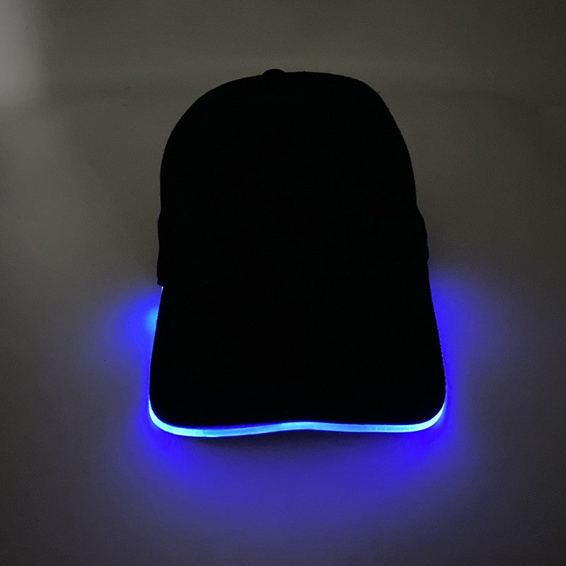 Fashion Attractive Glowing Decor Supplies Carnival LED Optical Fiber Baseball Cap Flashing For Carnival Party In The Dark Night