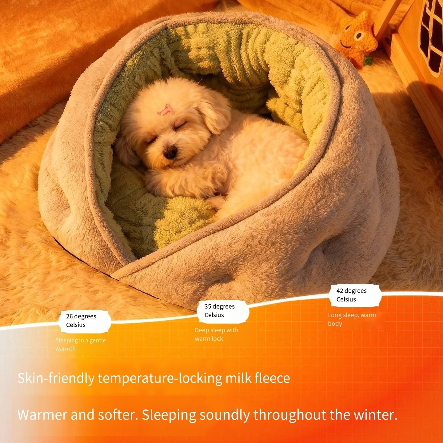 Canil Engrossado Inverno Quente Cama de Segurança Pequeno Cão Teddy Do Que Urso Dormindo Suprimentos para Animais de Estimação para Todas as Estações 2025 Tapete para Cães