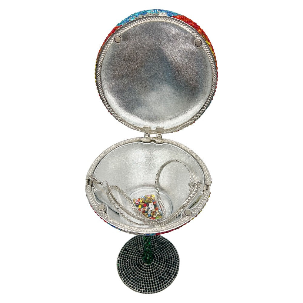 XIYUAN Women Luxury Branded Martini Crystal Evening Bag Elegant Cup Diamond Bridal Handbag Wedding Party Purses Lady Gift Clutch