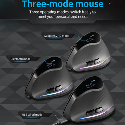 Lefon 2.4G Ergonomic Mouse Wireless Vertical Mouse Rechargeable Gaming Mice for PC Laptop MacOS Office F35C/F35B/F35 MODEL
