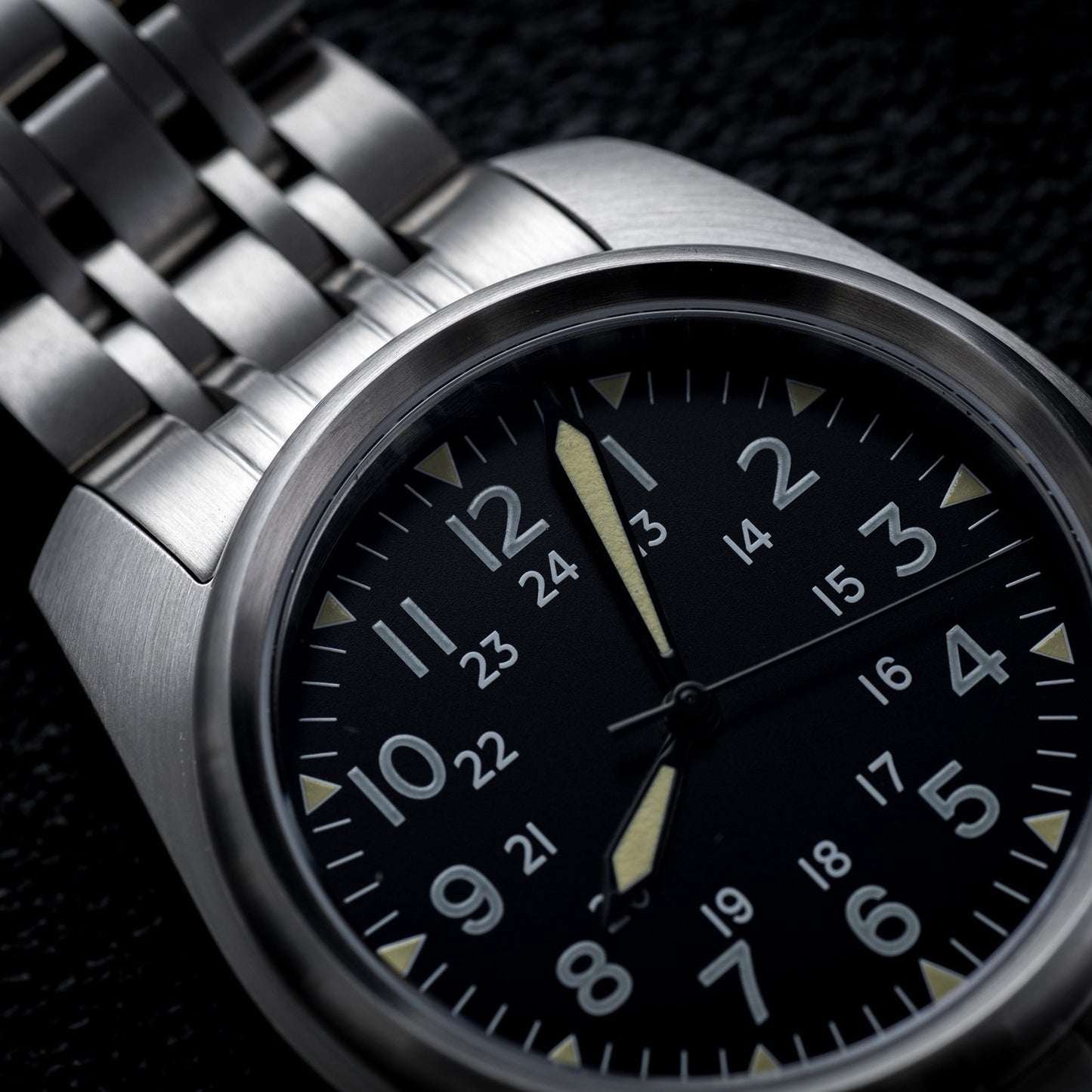 Sapphire Crystal Men Watches Japan movement waterproof 5Bar Swimming Luxury Business Stainless Steel vintage Pilot Men watch