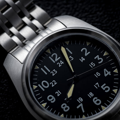 Sapphire Crystal Men Watches Japan movement waterproof 5Bar Swimming Luxury Business Stainless Steel vintage Pilot Men watch