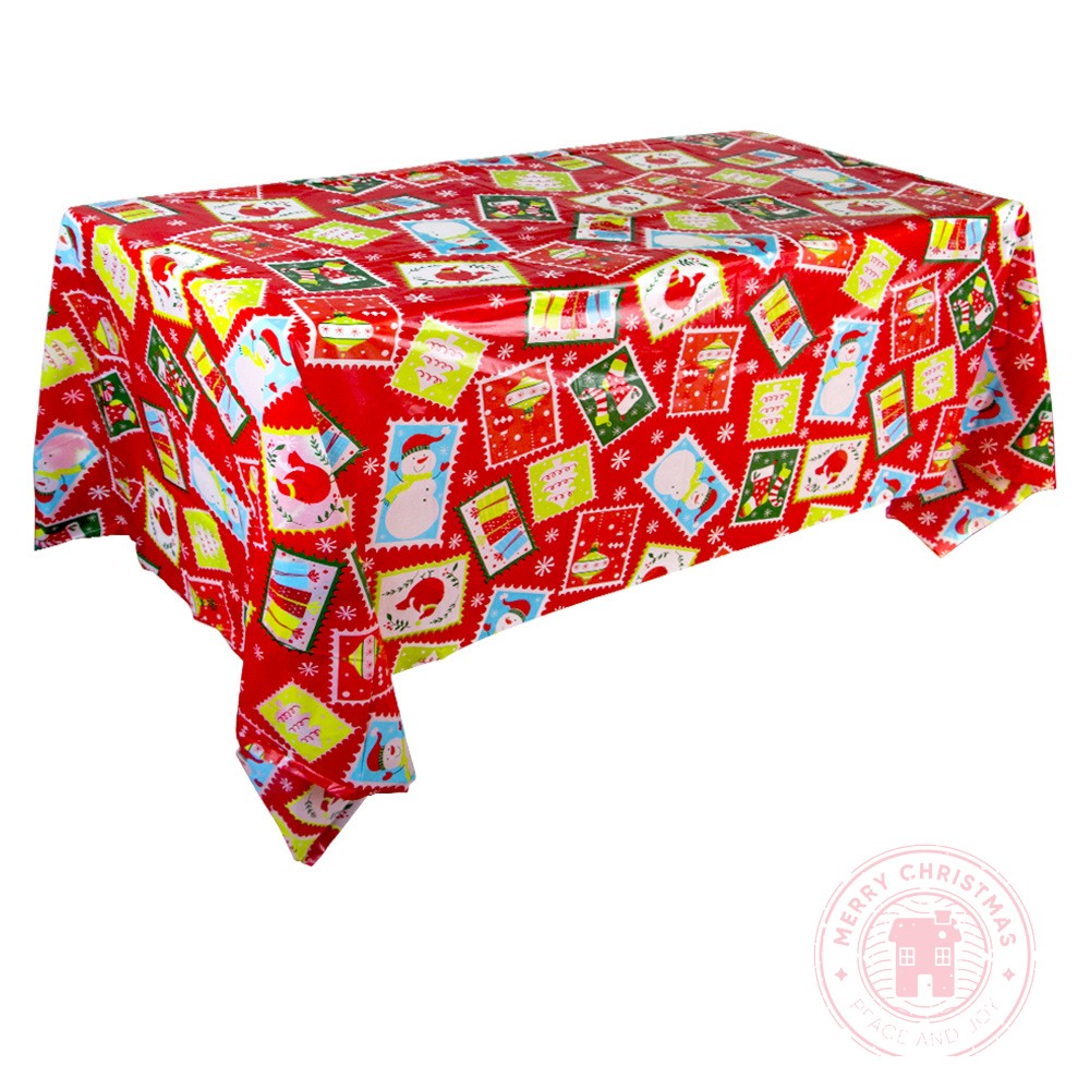 220cm×130cm Christmas Halloween Tablecloth Party Activities Family Parti Decoration Spider Snowman Pumpkin Pattern Tablecloth