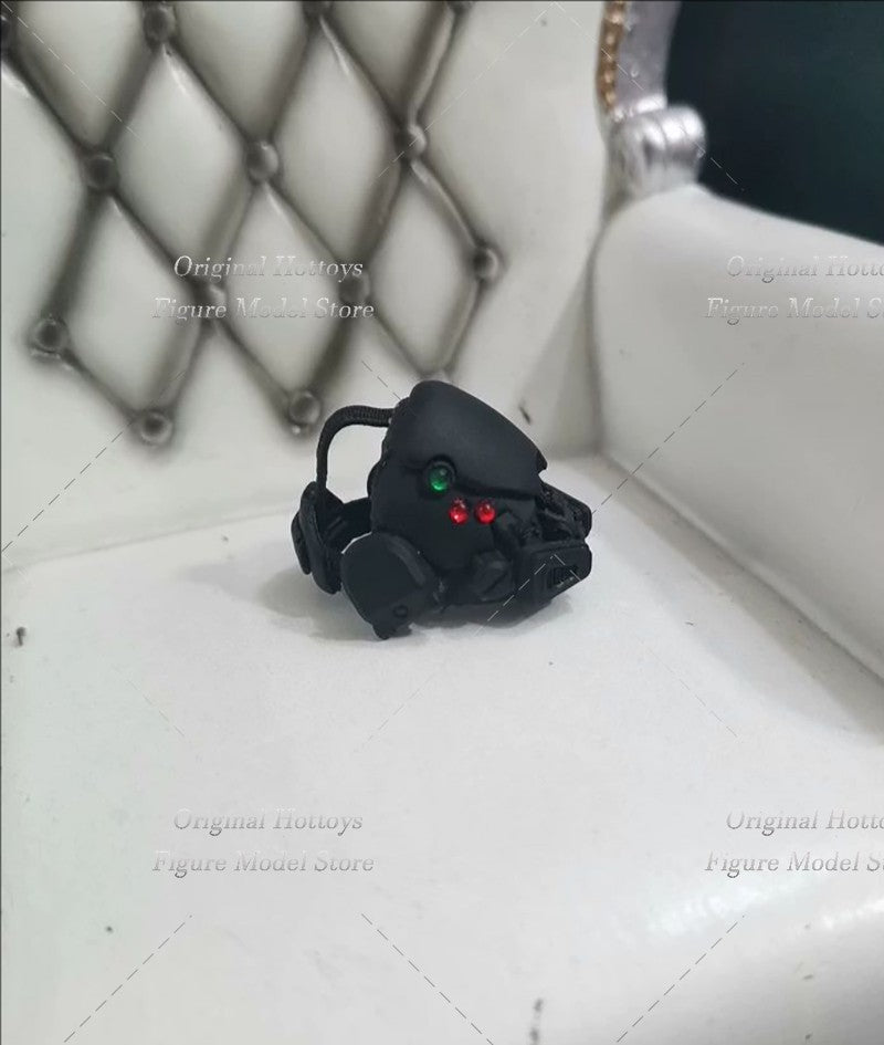 Em Estoque 1/12 Acessório de Cena de Soldado Máscara Preta Respirador Quadrado/Circular para Bonecos de Ação de 6 Polegadas Brinquedos