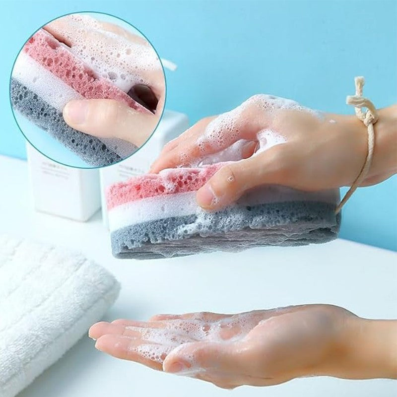 1/4PCS Sponge Bath Ball Shower Rub Whole Body Exfoliation Massage Brush Scrubber Body Brush Sponge Brush Bathroom Accessories