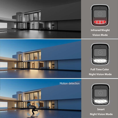 CCTV PoE IP Security Camera Outdoors Waterproof 2-way Audio Color Night Vision 4K 8MP 5MP 4MP Surveillance Camera For Options