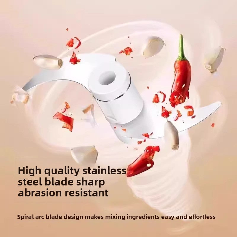 Electric Garlic Masher Garlic Grinder Onion Chopper 260ML Meat Grinder Ginger and Chili Grinder Kitchen Vegetable Blender