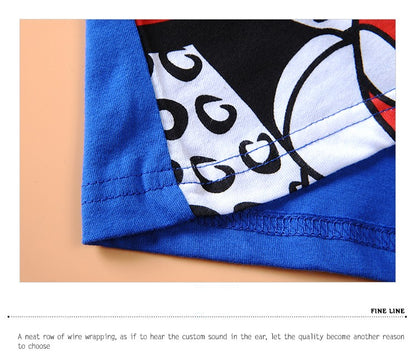 New Spring Autumn Classics Blue Mickey Children's Clothing Sets Girl Boy Sleepwear Clothes Kids Pajamas Set Baby Girls Pyjamas