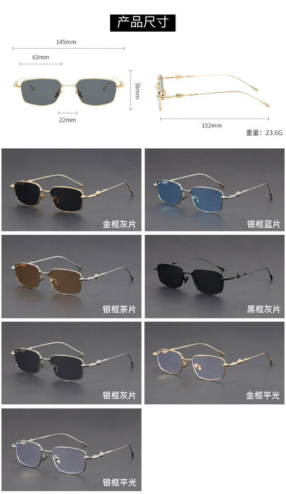 Óculos de Sol Retangulares Pequenos Femininos com Armação Fina, Óculos Anti-Luz Azul, Armações de Óculos Modernas, Óculos Vintage UV400 Gafas De Sol