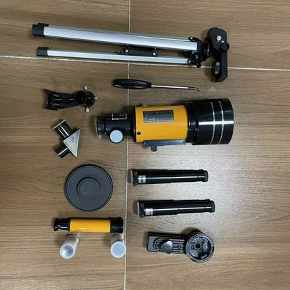 Telescópio 70300, Telescópio Monocular Portátil SUNCORE - Telescópio de Alta Potência com Abertura de 70mm para Adultos com Tripé e Adaptador de Celular