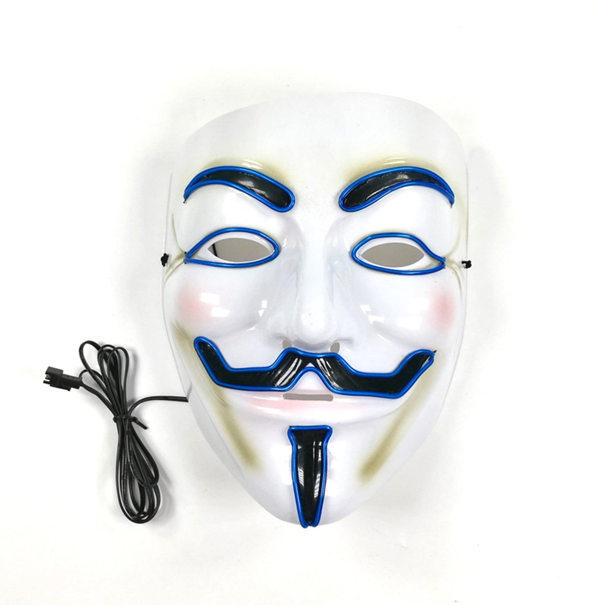 Halloween LED Vendetta Mask Night Club Carnival Party Festival Decoration Cosplay Vendetta Guy Fawkes Mascara Glowing V Mask