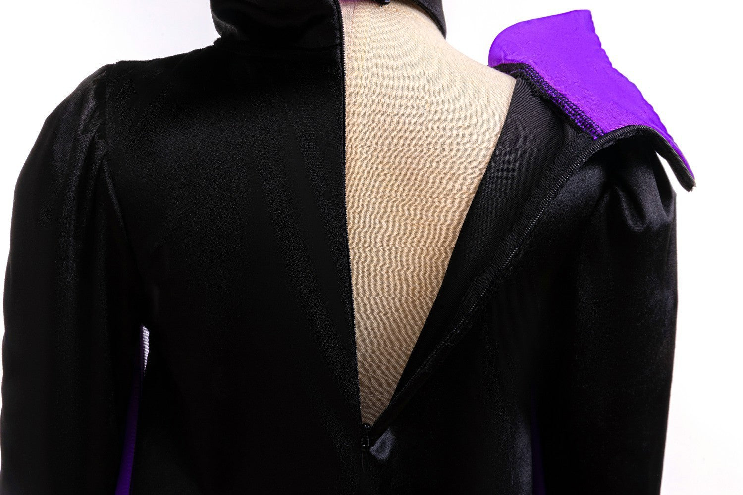 Halloween Costume Cartoon Maleficent Cosplay Dress Fancy Witch Disguise Robe Carnival Devil Queen Dot Tulle Frock