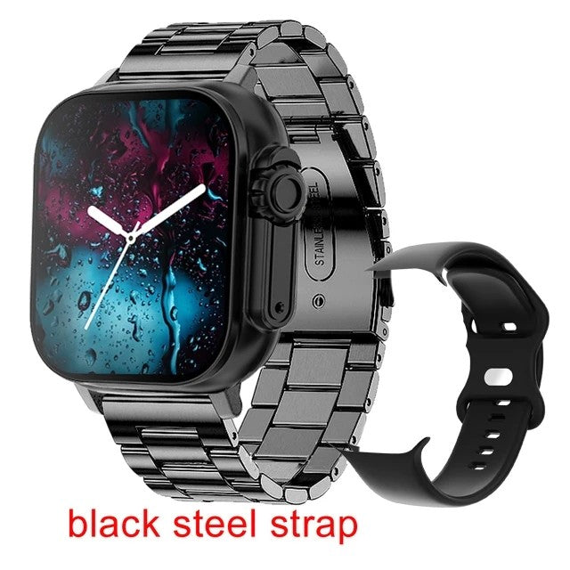 New T900 Ultra Smart Watch Men 49mm Series 9 AMOLED Screen NFC Compass Waterproof For IOS Watch IWO Ultra 9 Call Smartwatch