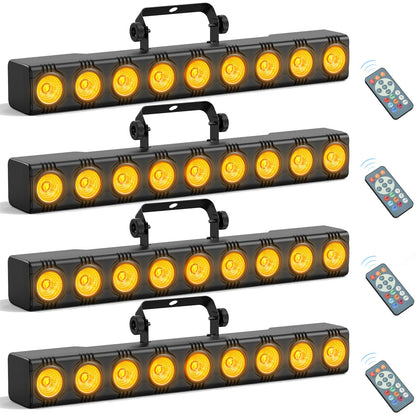 1/2/4PCS 9LEDs 4IN1 Wall Wash Lamp 36W RGBW Lights Bar Stage Lighting Effect DJ Party Lights Projection Light for Disco Theater