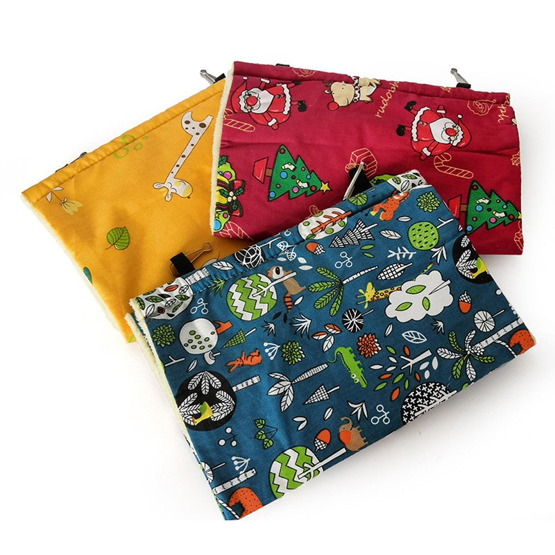 Cama de Rede de Pássaros Quente para Papagaio, Rede Suspensa, Cabana de Veludo, Caverna de Tentilhões, Gaiola, Esconderijo de Pássaros de Pelúcia, Cama de Dormir, Baloiço