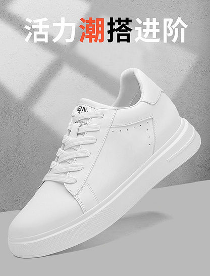 Sneakers Man Elevator Shoes White Black Taller Shoes Men Leisure Fashion Sports Increasing Shoes Increase in Height 6-10Cm