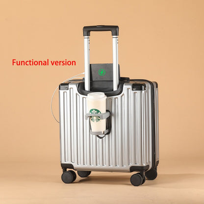 Mala de Bordo Pequena de 18 Polegadas ABS com Múltiplos Compartimentos e Divisória para Molhados e Secos para Viagens a Negócios e Viagens Curtas