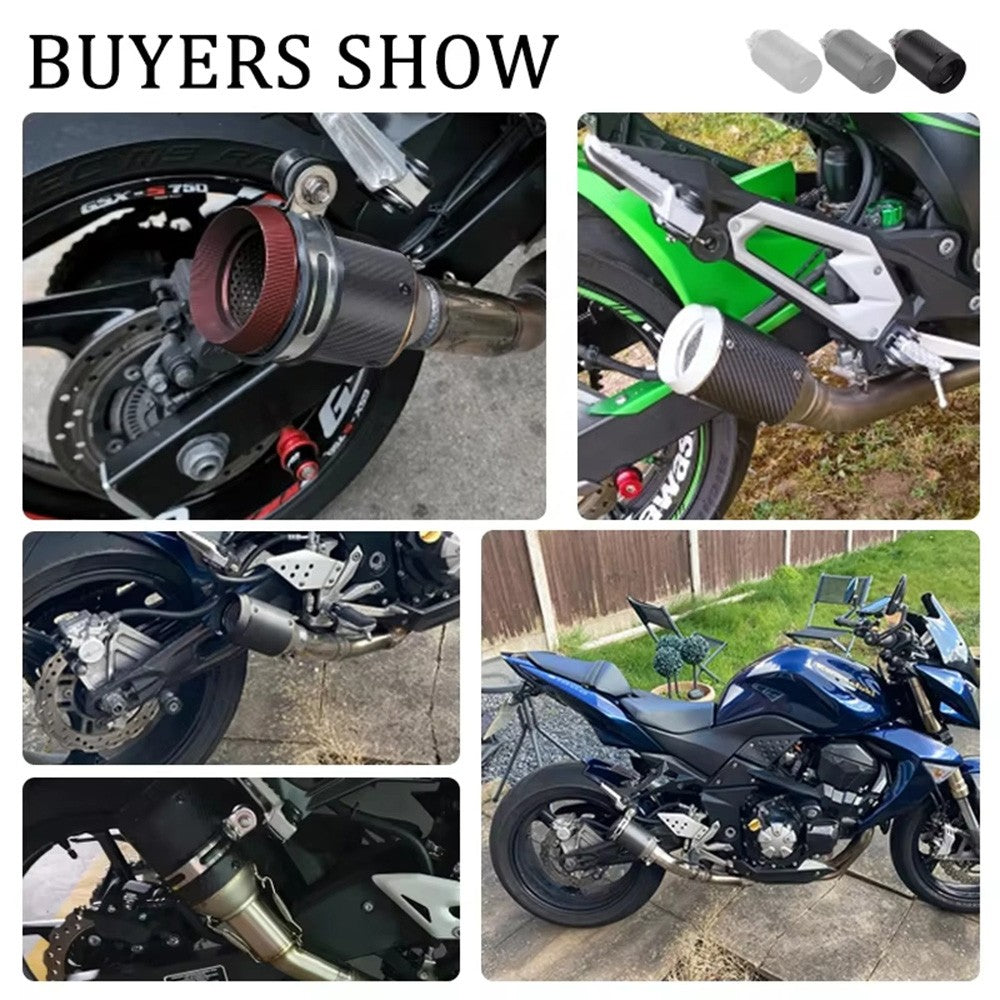 Universal Motorcycle Exhaust CNC Carbon Fiber Escape Muffler For Kawasaki Z900 FZ6 RC390 S1000XR
