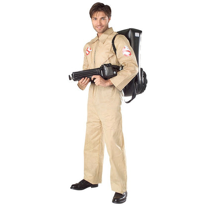 Halloween Father Ghostbusters Costumes Themed Cosplay Halloween Uniform Jumpsuit with Bag Ideal Adults Full Set Dress Up