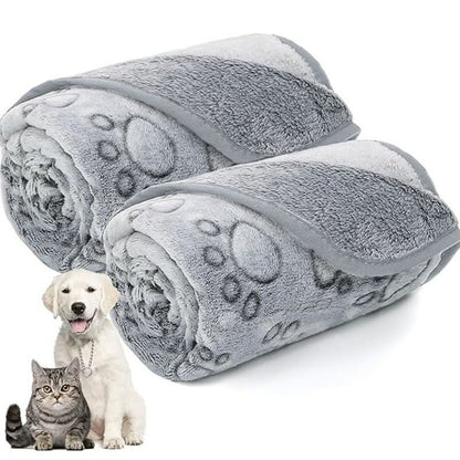 2 Peças Macia Fofa Manta para Pets de Alta Qualidade Desenho Animado Bonito Pata Tapete para Cães Gatos Quente e Confortável