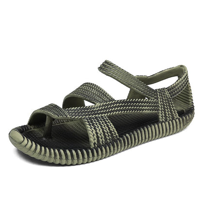 Retro Summer Sandals Men Cheap Woven Flat Sandal Man Lightweight Non-slip Outdoor Beach Shoes Men's Flip-flops sandalias hombre