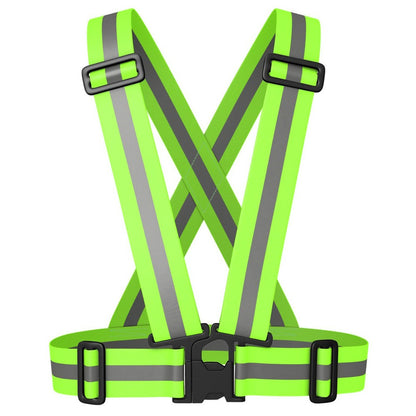 1Pcs Night Running Vest High Visibility Reflective, Breathable Adjustable Safety Vest for Jogging Cycling Walking Hiking