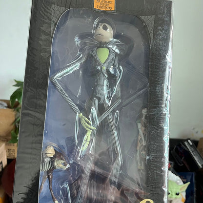 O Pesadelo Antes do Natal Jack Skellington Action Figure 12 Rostos Jack Jack Cadeira Versão Especial Modelo de Brinquedo Presente de Halloween