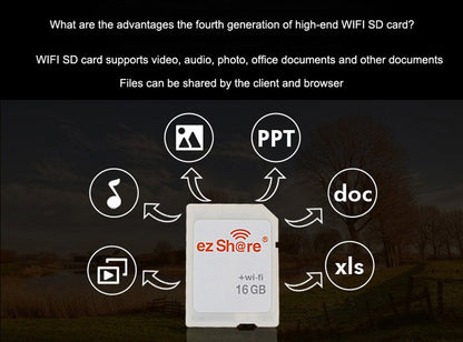 Cartão SD WIFI Adaptador de Cartão Micro SD TF Sem Fio ezshare Suporta apenas Cartões de Memória MicroSD de 4GB 8GB 16GB 32GB