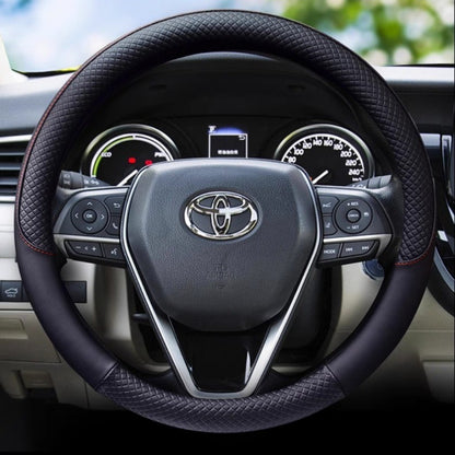 Durable Anti-Slip Car Steering Wheel Cover Microfiber Leather Steering Wheel Cover Universal Fit for Car, Truck, SUV, Van38cm