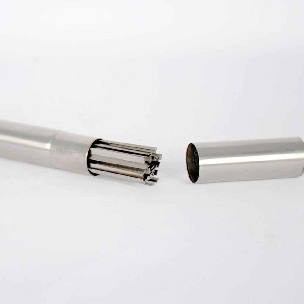 Stainless Steel Barbecue Skewer Storage Tube Charcoal Grill Skewer Flat BBQ Fork Kitchen Outdoor Camping Accessories Utensils