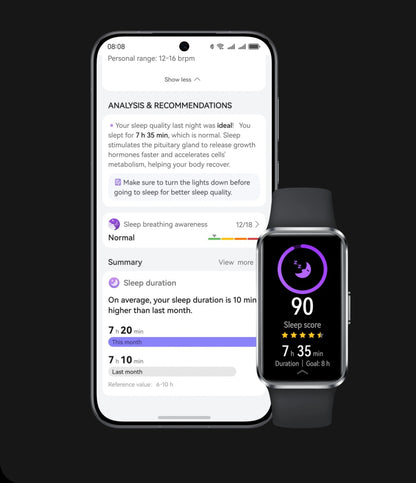 2025 NOVO Smartwatch HUAWEI Band 10 Original Compatível com IOS e Android, Monitoramento do Sono, Monitor de Saúde, 14 dias de bateria