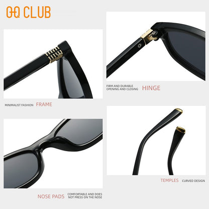 Óculos de Sol Femininos O-Q CLUB, Armação Quadrada, Marca de Grife, Masculinos, Estilo Masculino, Óculos, Luneta, Óculos de Sol Femininos, Lentes Masculinas