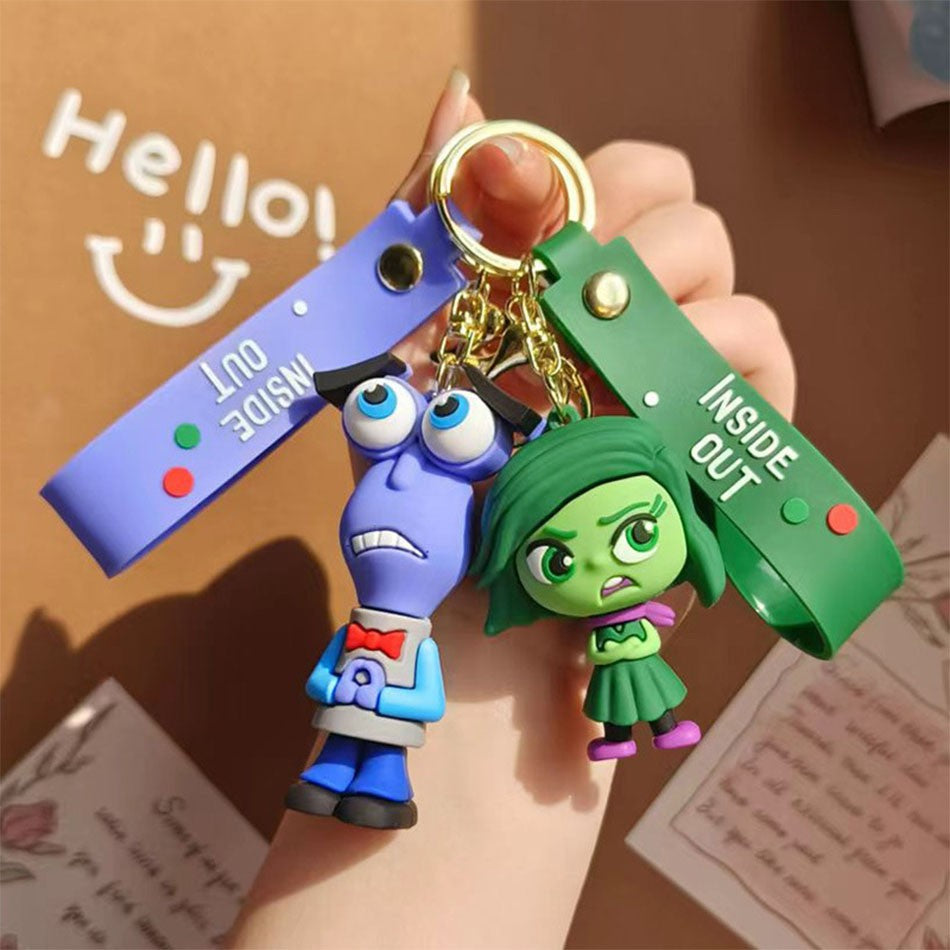 30 Peças/Conjunto Atacado Chaveiro Divertida Mente 2 Boneco de Personagem de Desenho Animado Fofo Chaveiro Pingente de Boneca de Personagem de Filme para Presente Infantil