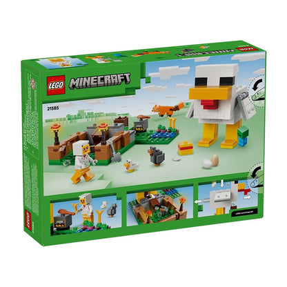 Lego Minecraft Série 21585 Fazenda de Galinhas Quebra-Cabeça Infantil Montar Blocos de Construção Brinquedo de Presente
