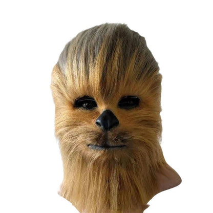 Halloween Mask Planet Chewbacca Hood Latex Plush Mask Star Wars Cute Animal Dress Up Movie