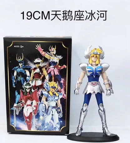 Anime Japonês Saint Seiya Figura Ikki de Fênix Hyoga Seiya Shiryu Boneco Colecionável em PVC Decoração 19cm