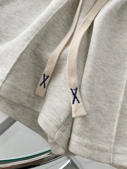 AOSSVIAO 2025 Summer Shorts Women Elasticity Lovely Girls Korean Style Sweet Students Harajuku Simple Pure Gray Trousers Female