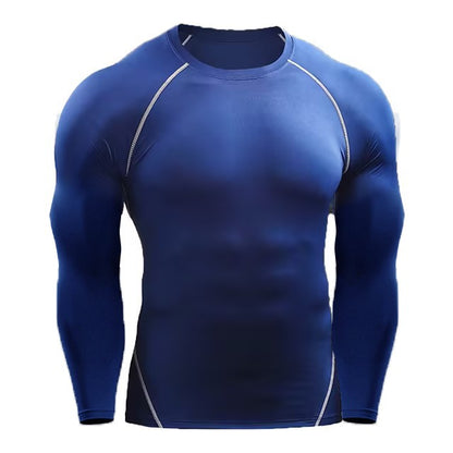 Compression Long Sleeve T Shirt Men Elastic Training T-shirt Gym Fitness Workout Tights Sport Jersey Athletic Running Shirt Men