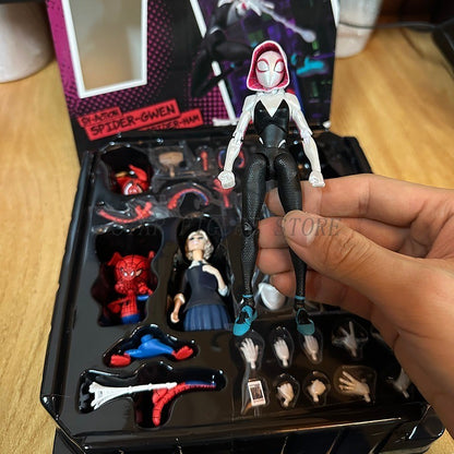 Coleção de Bonecos de Ação Sv Action Spider-Man Peter Parker Sentinel Marvel Homem-Aranha no Aranhaverso Brinquedos Modelo de Estatueta