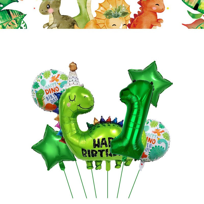 Happy Dinosaur Birthday Decoration Party Supplies Set Cup Plate Dinosaur Balloons Stickers Banner Gift Bags for Kids Boy Favors