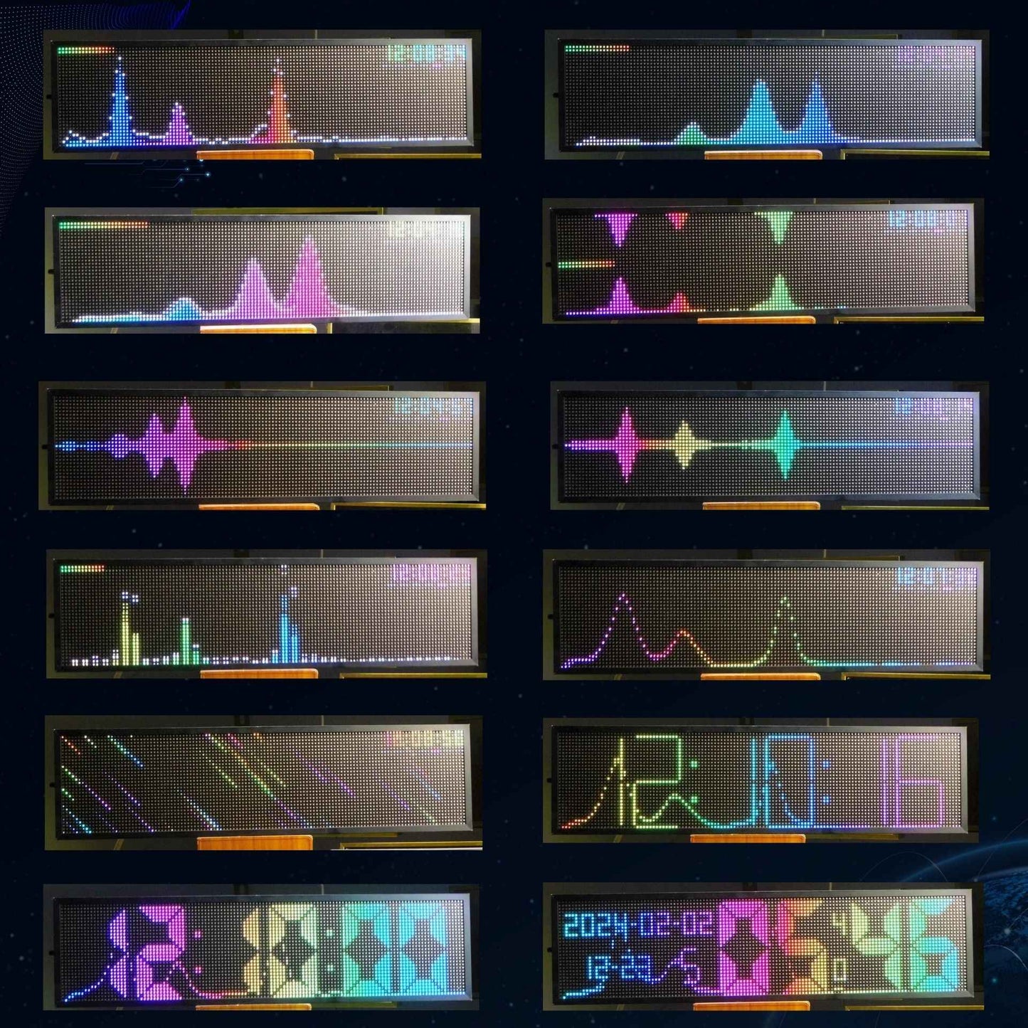 Exibição Profissional de Espectro Rítmico Musical RGB Colorido Completo Luz de Captação Enfeite de Mesa Luz de Atmosfera Musical