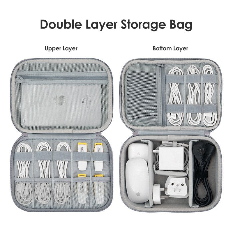 Hot Sale Waterproof Hard Shell Digital Gadgets Storage Bag Travel Organizer for Electronics Accessories HDD Earphone Storage Box