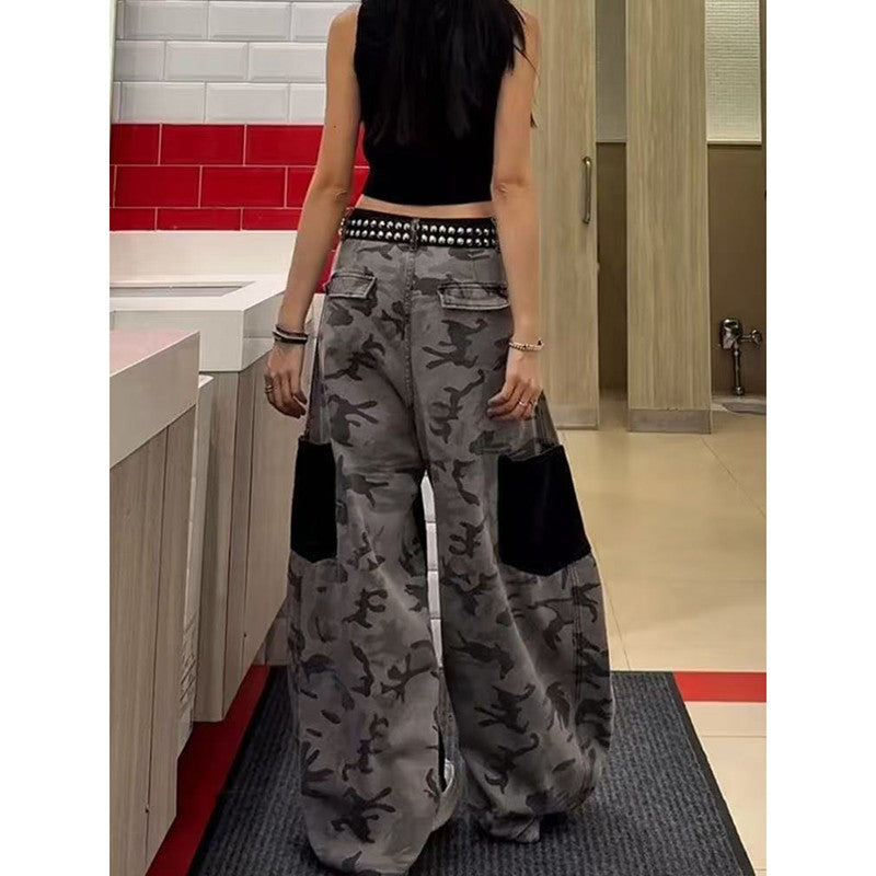 Women's Black Jeans Harajuku Y2k 90s Aesthetic Baggy Denim Trousers Korean Straight Jean Pants 90s Vintage 2000s Trashy Clothes