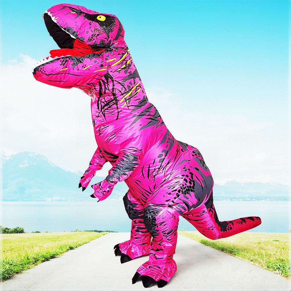Anime Mascot Skeleton T-Rex Inflatable Dinosaur Costume Adult Purim Carnival Halloween Party Cosplay Costume Fancy Dress Suit