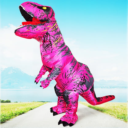 New T-Rex Skeleton Dinosaur Inflatable Costume Mascot for Adult Purim Carnival Halloween Party Cosplay Costumes Fancy Dress Suit
