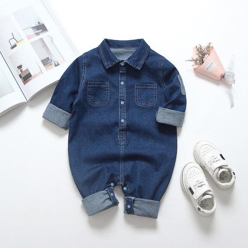 Macacões de Bebê IENENS Roupinhas de Recém-nascidos Macacão Jeans Peça Única 0-18 Meses Menino Menina Roupas Macias Roupas Infantis