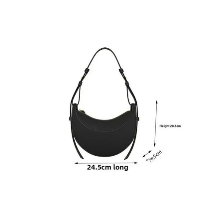2025 New Style, High-Quality Textured Crescent Bag, Underarm Handbag, Single Shoulder Crossbody Bag