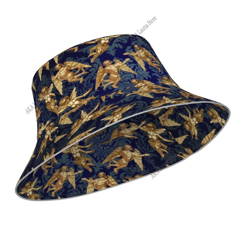 Angel Reflective Bucket Hat Summer Hats Fisherman Hat Foldable Women Men Sunscreen Shade Caps