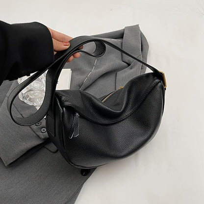 Fashionable retro new leather bag, women's dumpling bag, shoulder bag, crossbody bag, trendy and versatile soft leather bag